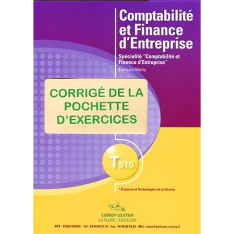 Comptabilité et finance d'entreprise - Pochette corrigé des exercices
