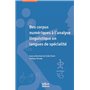 Des corpus numériques à l'analyse linguistique en langues de spécialité