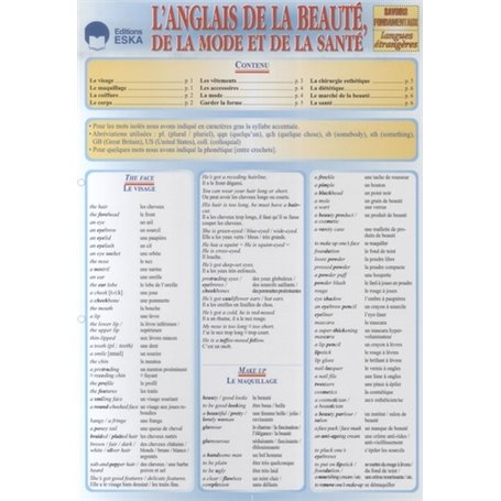 L ANGLAIS DE LA BEAUTE