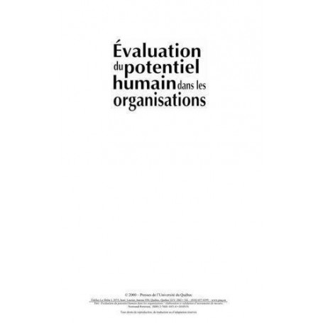 EVALUATION DU POTENTIEL HUMAIN DANS LES ORGANISATIONS