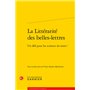 La Littérarité des belles-lettres