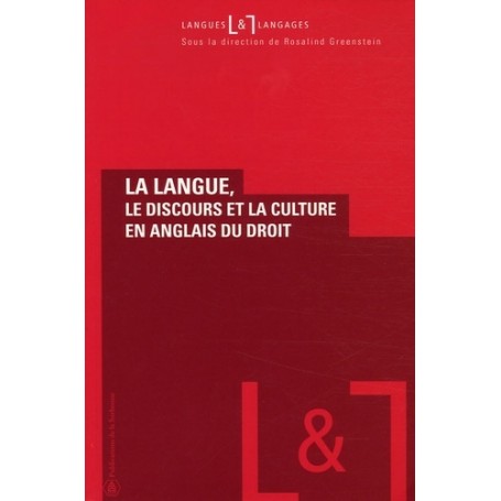 La langue, le discours et la culture en anglais du droit