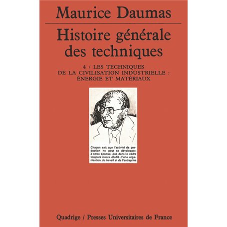 Histoire générale des techniques. Tome 4