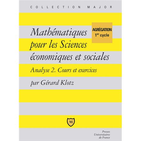 Mathématiques pour les sciences économiques et sociales