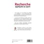 Recherche appliquée au sport