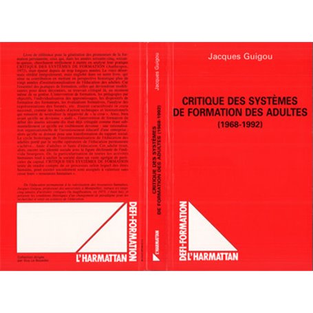 Critique des systèmes de formation des adultes (1968-1992)