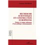 Recherche scientifique et construction européenne
