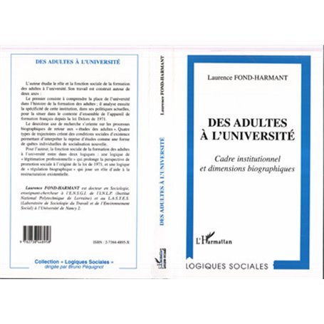 DES ADULTES À L'UNIVERSITÉ