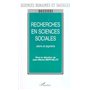 RECHERCHES EN SCIENCES SOCIALES