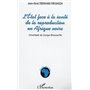 L'Etat face à la santé de la reproduction en Afrique noire