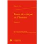 Essais de critique et d'histoire