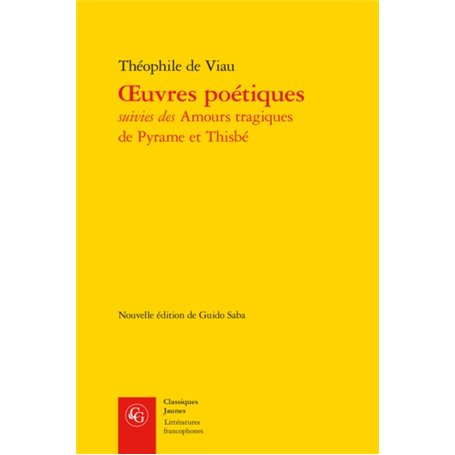 oeuvres poétiques