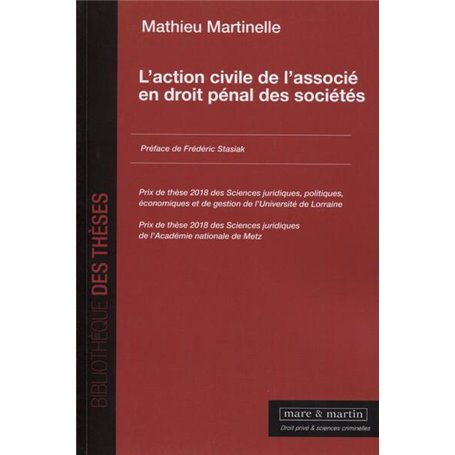 L'action civile de l'associé en droit pénal des sociétés