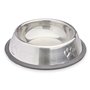 Mangeoire pour chiens Argenté Gris Caoutchouc Métal 15 x 4 x 15 cm (24