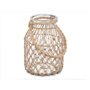 Bougeoir Boîte Transparent Naturel verre Corde 20 x 30 cm (4 Unités)