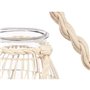 Bougeoir Boîte Blanc Transparent verre Corde 20 x 30 cm (4 Unités)