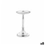 Pot à Bougie Argenté Aluminium 10 x 17 x 8,5 cm (8 Unités)