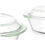 Casseroles Lot Verre Borosilicaté Transparent 700 ml 1 L 1,5 L (4 Unit