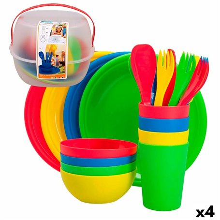 Set de pique-nique Aktive 22,5 x 1,5 x 22,5 cm polypropylène (4 Unités