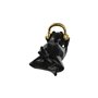 Figurine Décorative Home ESPRIT Blanc Noir Doré Grenouille 25 x 13 x 1