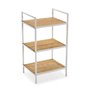 Etagère de salle de bains Versa White Métal PVC Bambou (32,5 x 70 x 39
