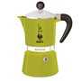 Cafetière Italienne Bialetti Rainbow Vert Métal Aluminium Thermoplasti