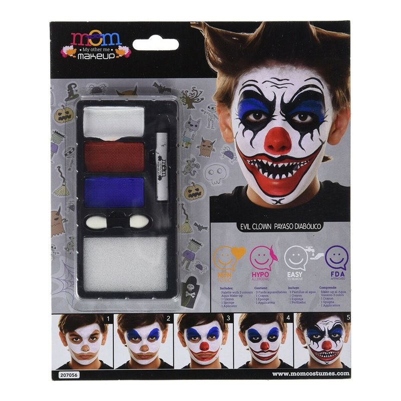 Image secondaire de Kit de maquillage pour enfant My Other Me 24 x 20 cm Clown Horreur Mul