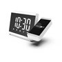 Réveil projecteur - EVOOM - EV304588 - Blanc - Radio FM - 2 alarmes -
