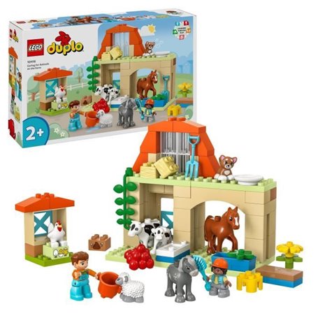 LEGO 10416 DUPLO Ma Ville Prendre Soin des Animaux de la Ferme. Jouet 