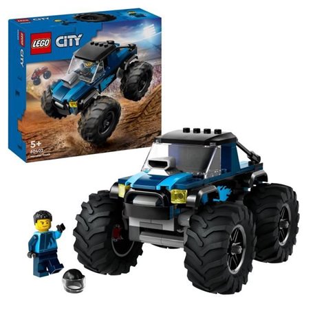 LEGO 60402 City Le Monster Truck Bleu. Jouet Camion Tout-Terrain et Mi
