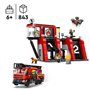 LEGO 60414 City La Caserne et le Camion de Pompiers. Jouet de Figurine
