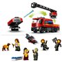 LEGO 60414 City La Caserne et le Camion de Pompiers. Jouet de Figurine