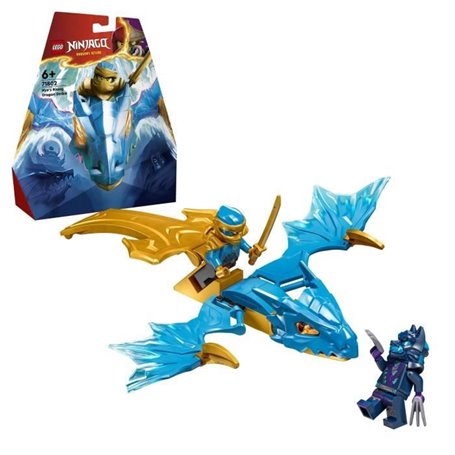 LEGO 71802 NINJAGO L'Attaque du Dragon Rebelle de Nya. Jouet Ninja de 