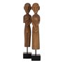 Figurine Décorative Naturel Africain 14,5 x 9 x 38,5 cm (2 Unités)