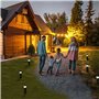Set de bornes de jardin solaires Aktive 4 Pièces Plastique 6 x 39,5 x