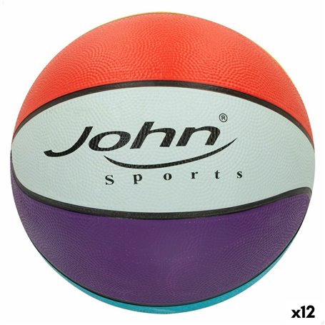 Ballon de basket John Sports Rainbow 7 Ø 24 cm 12 Unités