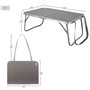 Table Piable Aktive Camping Anthracite 60 x 25 x 40 cm (4 Unités)