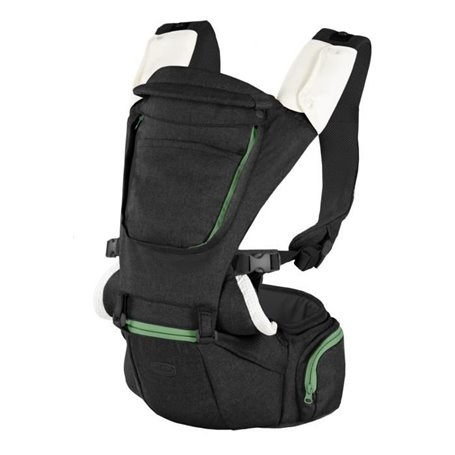 Porte-bébé ergonomique CHICCO - Hip Seat Pirate Black - Ventrale/dos -