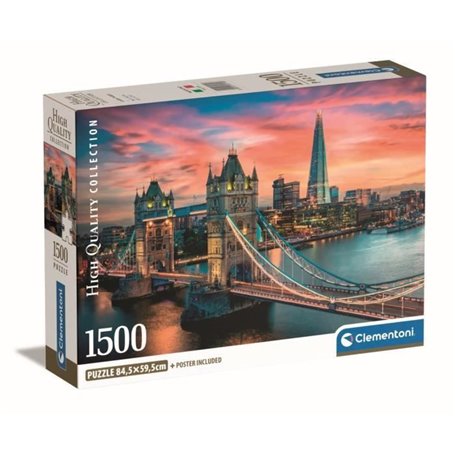 Clementoni - 1500p London Twilight - 59.2 x 84.3 cm - Avec poster