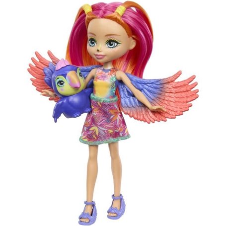ENCHANTIMALS Sunshine Beach, Trippi Toucan et Son Animal de Compagnie