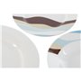 Service de Vaisselle Home ESPRIT Bleu Vert Porcelaine Tropical 18 Pièc