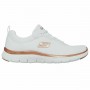 Chaussures de sport pour femme Skechers Mesh Lace-Up W Blanc