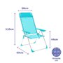 Chaise Pliante Marbueno Aigue marine 69 x 110 x 58 cm