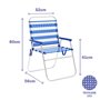 Chaise Pliante Marbueno Rayures Bleu Blanc 52 x 80 x 56 cm
