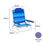Chaise Pliante Marbueno Rayures Bleu 61 x 82 x 68 cm