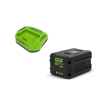 GREENWORKS Pack batterie 60V 4Ah + chargeur 2A GSK60B4 - 2933807