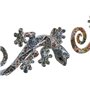 Décoration murale Home ESPRIT Multicouleur Lézard méditerranéen 10 x 4