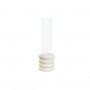 Bougeoir Home ESPRIT Blanc Naturel Verre Marbre 10 x 10 x 33 cm