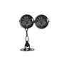 Horloge de table Home ESPRIT Blanc Noir Argenté Métal Verre 18 x 17 x