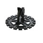 Horloge de table Home ESPRIT Blanc Noir Argenté Métal Verre 18 x 17 x
